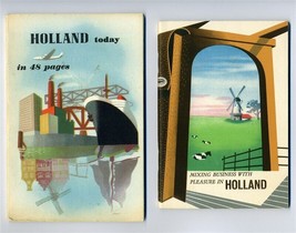 Holland Pictorial Booklets 1950 Mixing Business with Pleasure &amp; Holland ... - £13.96 GBP
