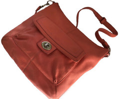 Coach Coral Pink Leather Shoulder Bag F22306 Kristin  - £44.90 GBP
