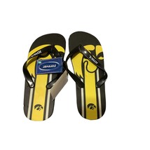 New Iowa Hawkeyes Flip Flop Sandals Forever Collectible Adult Medium W 9 10 M 7 - $10.88