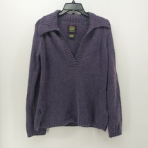 Eddie Bauer Purple Sweater Cotton Angora Nylon M - £18.63 GBP