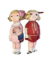 2 VINTAGE Cut N Sew Blonde Girl Dolls Aunt Lindy 15&quot; Plush Pillows MCM r... - $24.99