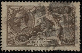 ZAYIX 1919 Great Britain 179 used 2sh6p olv brown Retouched- Seahorse 032122-S90 - £13.91 GBP