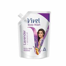 Vivel Body Wash, Lavender &amp; Almond Oil Shower Crème, Liquid Refill Pouch, 400ml - £12.44 GBP