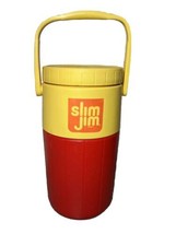 Coleman Slim Jim Cooler Drink Jug Thermos Vintage Red Yellow Nascar #44 Work Gym - $14.03