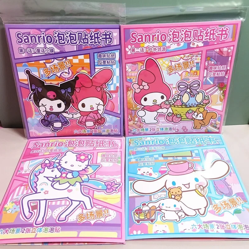 16pcs Sanrio Kuromi 3D Bubble Stickers Cinnamoroll My Melody Hello Kitty  Cute - £26.92 GBP