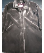 Vintage Neiman Marcus Faux Fur Coat Long Sleeve Chocolate Brown Womens L... - £29.39 GBP