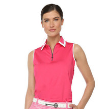 Nwt Ladies Belyn Key Melon Hot Pink Birdie Sleeveless Golf Shirt Xs L &amp; Xl - £39.95 GBP