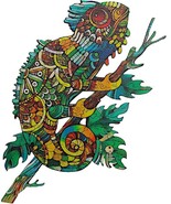 Chameleon Wooden 127 Piece Jigsaw Puzzle (used) - $20.51 CAD