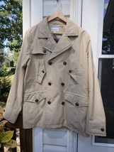 Banana Republic Women&#39;s M Beige Double Breasted Pea Coat Trench Classic ... - $24.30