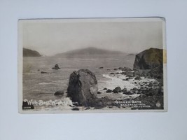 Alcatraz Island Golden Gate San Francisco Postcard RPPC Best Wishes CA 1912  - £14.88 GBP