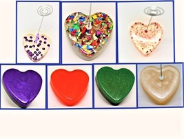 Heart picture holders, recipe card stands, memo holder - $7.50+