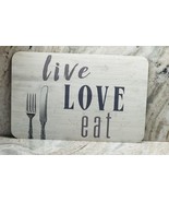 Greenbrier  100% Polypropylene Placement/Napperon 12x18”-Live/Love/Eat. - €8,37 EUR
