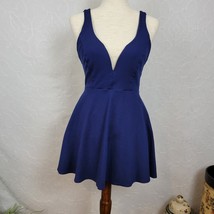 Lulus Womens Skater Dress Size M Navy Love Galore Strappy Sleeveless Fit... - £23.53 GBP