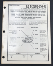 1973 Lubrication Order Procedure for Armored Personnel Carrier LO 9-2300... - £16.75 GBP