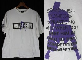 1990&#39;s Vintage Single Stitch T-shirt Above The Rim Size L basketball MADE IN USA - £23.59 GBP