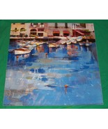 VJ VICKI MCMURRY ART PICTURE CAPRI COAST ITALY LARGE BLUE GROTTO OCEAN S... - £339.11 GBP