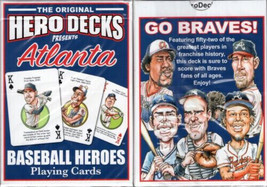Atlanta Braves Baseball Heroes The Original Hero Deck Playing Cards Fan Gift MLB - £12.61 GBP