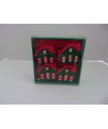 Vintage Hedaya Brothers Plastic Canvas Cross Stitch Napkin Rings HOUSE S... - $95.88 MXN