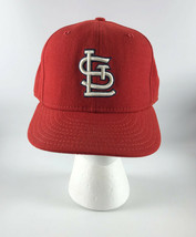 St. Louis Cardinals Fitted Baseball Hat New Era 5950 Red Vintage USA - 7 1/2 - £31.74 GBP