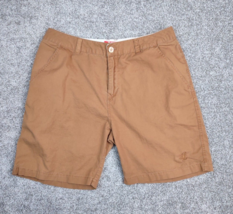 Toes on the Nose Shorts Men 34 Brown Cotton Outdoor Preppy Casual Chino - £10.35 GBP