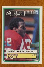 1983 Topps #168 Ronnie Lott San Francisco 49ers Football Card NFL Pro Bowl - £3.88 GBP