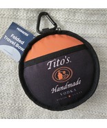 Tito’s Vodka For Dog People Travel/Foldable Zippered 2-Sided Dog Bowl NWT - €16,17 EUR