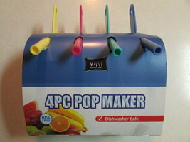 KIDS 4PC PIECE FROZEN POP MAKER MOLDS VMI HOUSEWARES DISHWASHER SAFE BPA... - £6.92 GBP