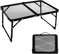 Camping Table, Small Folding Table, Portable Table, Adjustable, Barbecue Table. - £37.51 GBP
