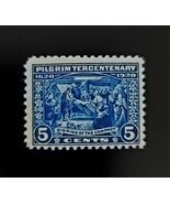 1920 5c Signing of the Compact, Pilgrim, Deep Blue Scott 550 Mint F/VF NH* - $24.94