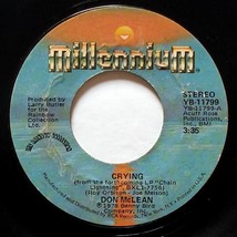 Don McLean - Crying / Genesis (In The Beginning) [7&quot; 45 rpm Single] Millennium - £1.78 GBP