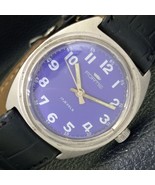 SWISS HAND-WINDING MENS REFURBISHED BLUE DIAL WATCH a600001-4 - $470.40 MXN