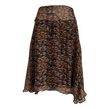Misa Los Angeles Tiger Print Asymmetrical Ruffle Midi Skirt Size S 90s S... - $31.36