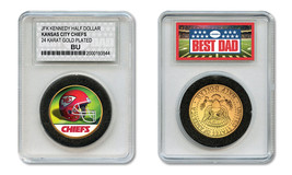 Kansas City Chiefs Nfl *Greatest Dad* Jfk 24KT Gold Clad Coin Special Ltd. Case - £8.13 GBP