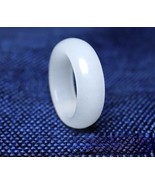 Stylish White Jade Ring – Ideal for Daily Wear, Banquets, Parties, Holidays, Bir - £18.20 GBP