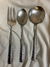 3 Harrison International Bright Daisy Days Stainless Serving Spoon/Fork - £11.30 GBP