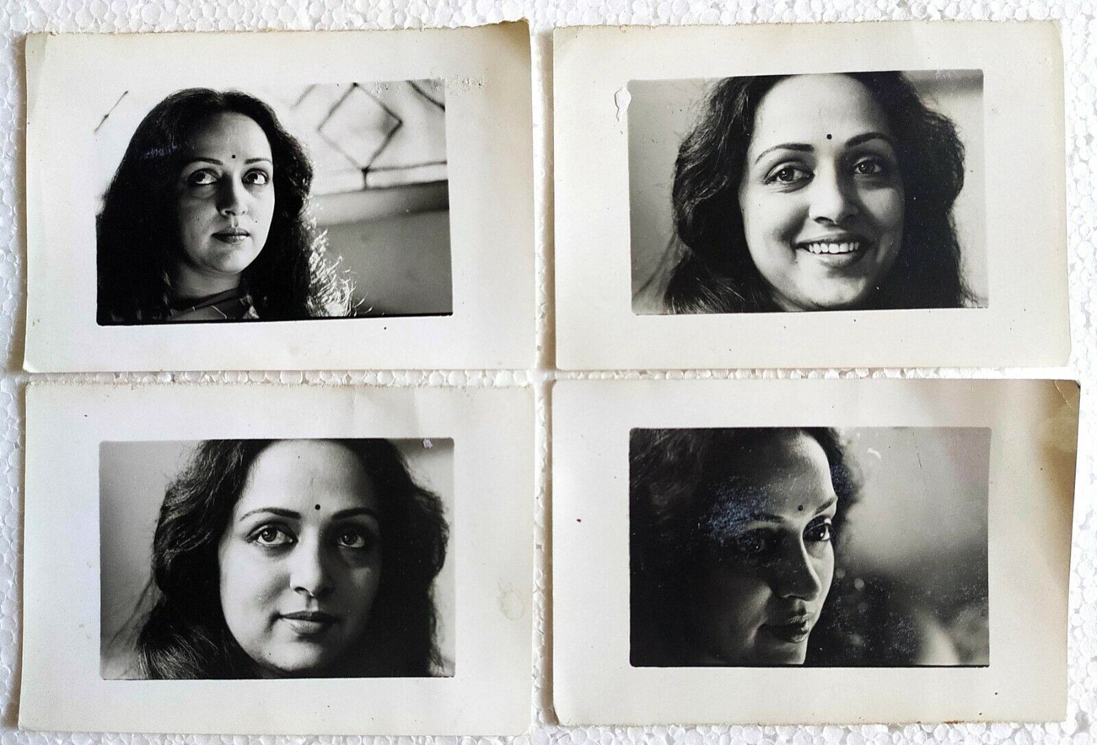 Bollywood Actor Hema Malini Lot of 4 Rare Photo Photographs 12 X 8 cm