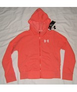 Under Armour Girls Rival Hoodie Sweatshirt Coral YMD Youth Medium - £15.62 GBP