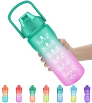 PASER 32oz Motivational Water Bottle with Time Marker &amp; Handle, Fast Flo... - £13.23 GBP