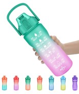 PASER 32oz Motivational Water Bottle with Time Marker &amp; Handle, Fast Flo... - £13.40 GBP