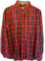 Pendleton Men’s M Red Plaid Long Sleeve Button Down Wool flannel Shirt - £47.02 GBP