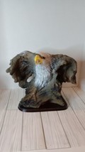 American Bald Eagle Figurine Statue Mantle Table Decor Realistic Resin 10&quot; High - £25.04 GBP
