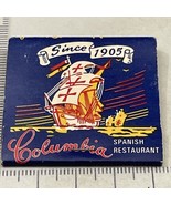 Matchbook Cover  Columbia Spanish Restaurant Since 1905 Ybor City, Tampa... - £9.75 GBP