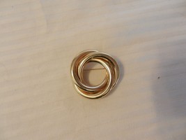 Vintage Gold Tone Round Loop Circle Pin, 3 Loops - £31.47 GBP