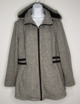 INTL d.e.t.a.i.l.s Women&#39;s XL Sweatshirt Jacket Coat Detachable Hood Gray - £24.17 GBP