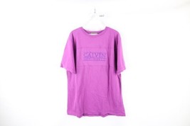 Vtg 90s Calvin Klein Womens 2XL Faded Spell Out One World Short Sleeve T-Shirt - £30.89 GBP