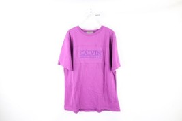 Vtg 90s Calvin Klein Womens 2XL Faded Spell Out One World Short Sleeve T-Shirt - £29.53 GBP