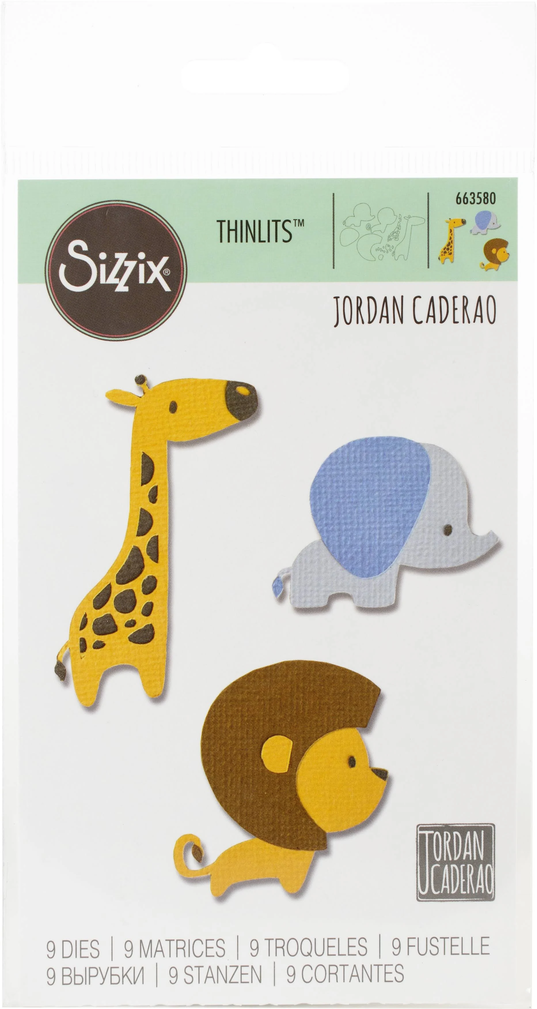 Sizzix Thinlits Baby Jungle Animals Die by Jordan Caderao - £11.94 GBP