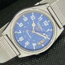 Vintage Seiko 5 Automatic 7025A Japan Mens Date Blue Watch 571a-a302758-6 - £31.96 GBP