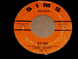 Bobby Barnett Best Man Cheatin Kathleen 45 Rpm Record Vintage SIMS Label - £19.97 GBP