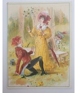 Victorian Trade Card Boy Scaring Teasing Couple Man &amp; Woman - €12,72 EUR